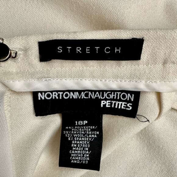 NORTON MCNAUGHTON Vintage Midi Wool Blend Cream Skirt Plus Women’s Size 18P - Picture 7 of 11